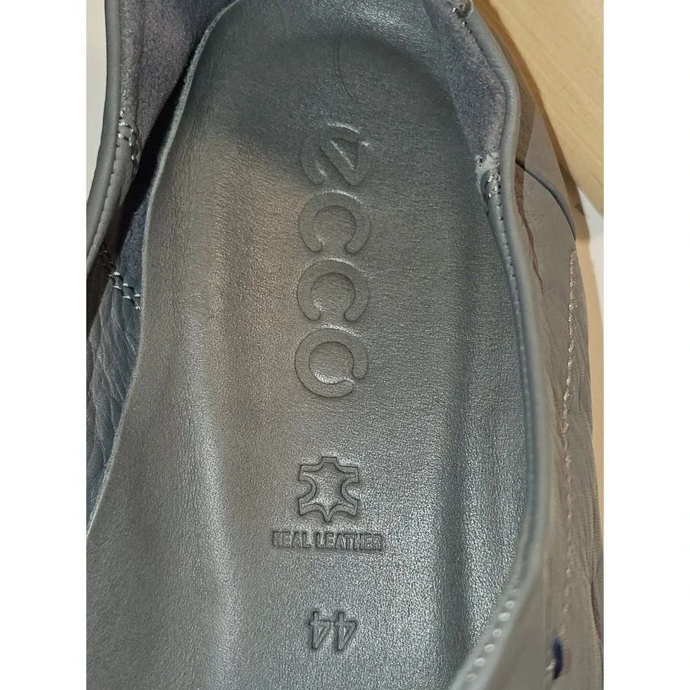 Ecco Men's Leather Sneakers Grey‎  Size 10